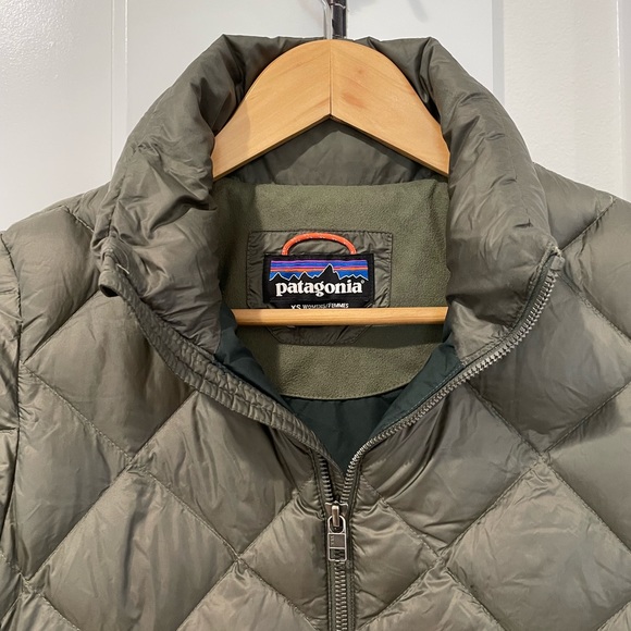 Patagonia Down Bomber Jacket Puffer Fatigue Green XS “Prow Bomber” - Picture 6 of 6